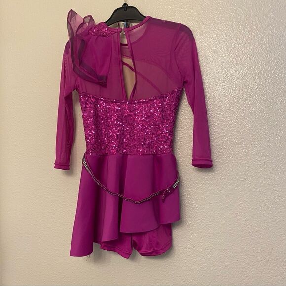 WEISSMAN Dance Costume jazz purple peplum Gotta Be Me 15716 SA-Small adult - Picture 3 of 9